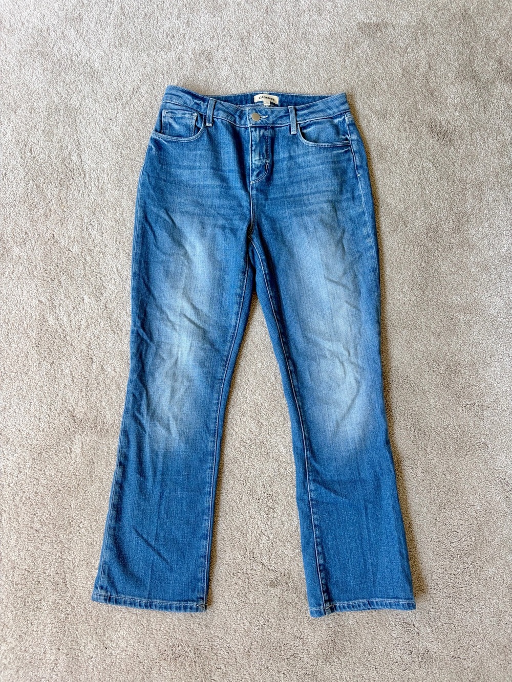 L'AGENCE Faded Blue Flare Jeans